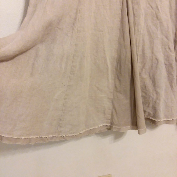 CAbi Cream Tan Linen Long Maxi Skirt - Picture 3 of 8